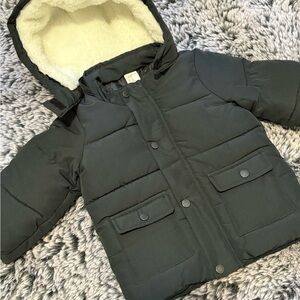 H&M Kids Puffer Jacket in Dark Gray